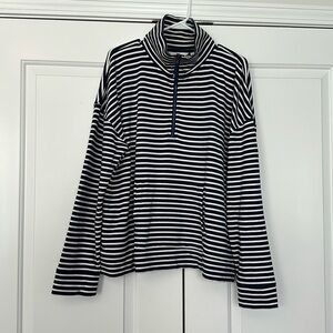 Navy-striped Vineyard Vines quarter zip